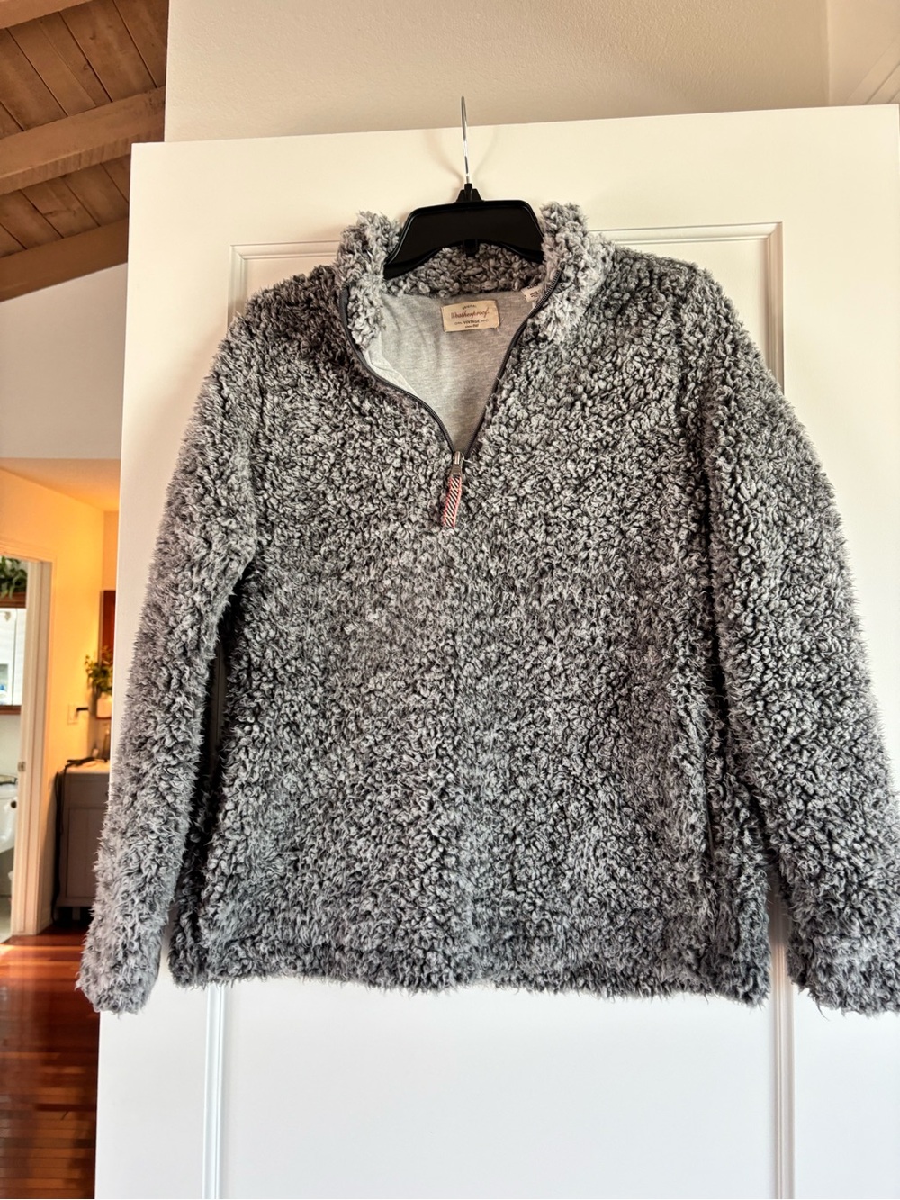 Weatherproof Women’s Grey Sherpa Half-Zip Pullover